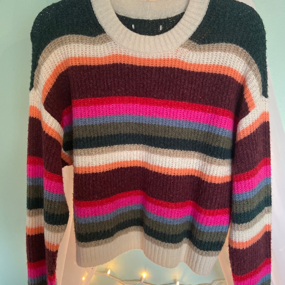 American Eagle Outfitters Colorful Striped Knit Sweater